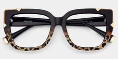 Dax Square black leopard print Frame Eyeglasses for Women| ZEELOOL