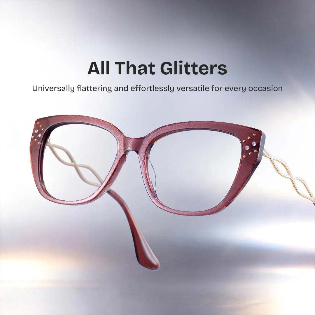 Alma Butterfly Brown Maroon Glasses Frames for Women| ZEELOOL