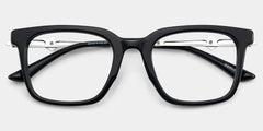 Reese black glasses with silver rims Online | ZEELOOL