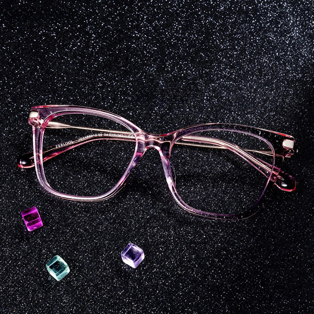 Pink Frame Eyeglasses, Butterfly Glasses