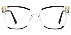 Clear Frame Glasses With Black Sides For Women