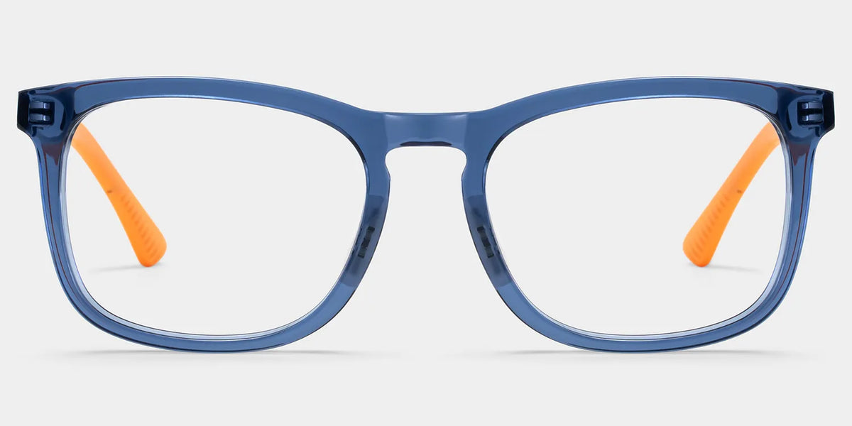 Glide Dark Blue Frame Glasses with Square Frame Online | ZEELOOL