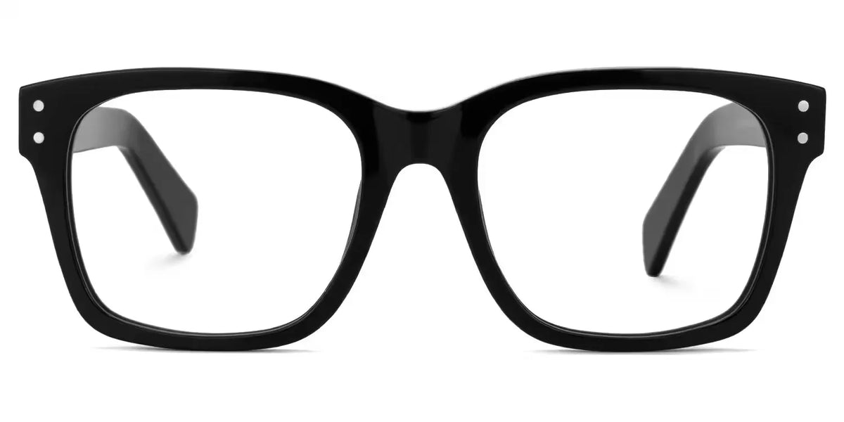 Fussell Square Black Full-Frame Glasses | Zeelool