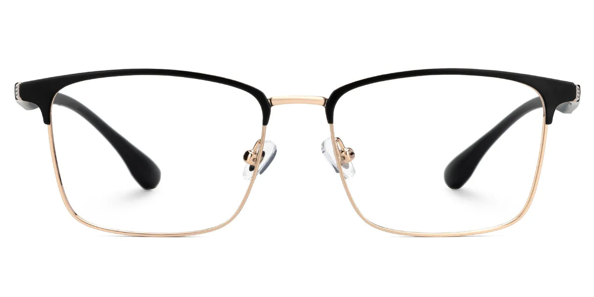 Eaddy Gold Eyeglasses with Rectangle Shape | Zeelool Optical