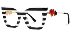 Cagle Designer Eyeglasses in Cateye Clear Frame