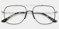 Poppy Black Aviator Eyeglasses | Simple Varsity Look