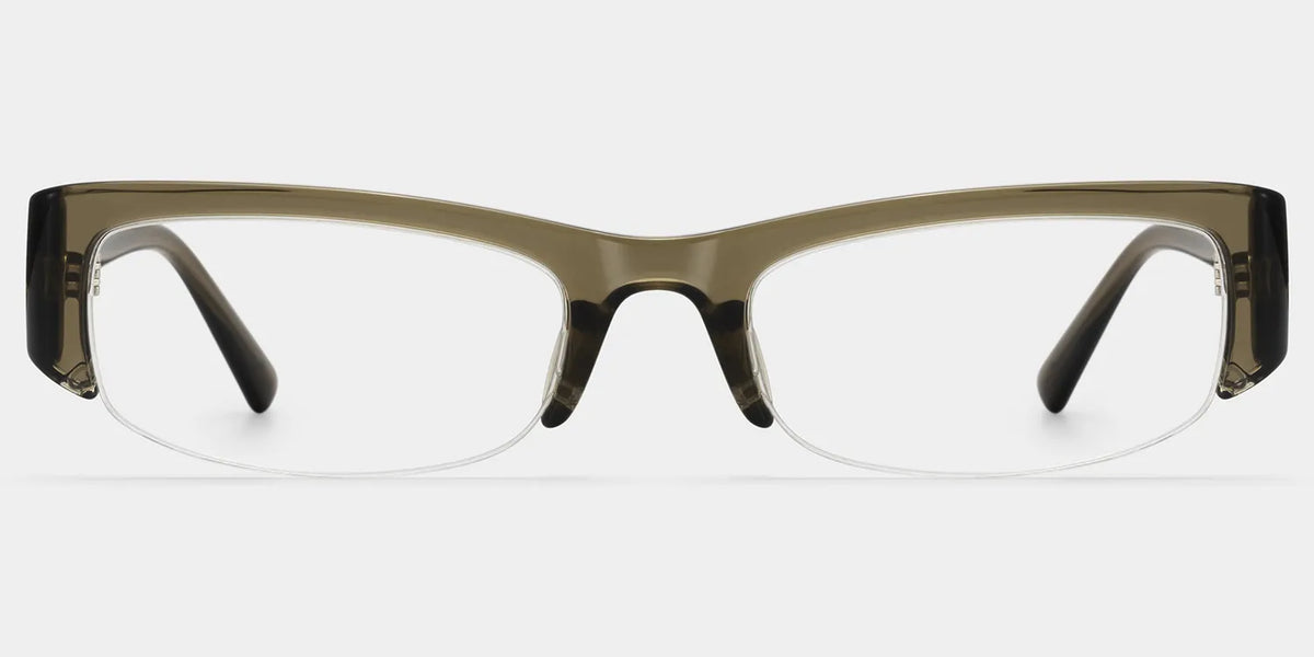 Trevor Clear Brown Rectangle Glasses for Teenager | ZEELOOL