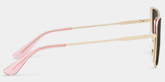 Tessa Pink Gold Frame Glasses with Cat eye Frame Online | ZEELOOL