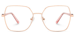 Rose Gold Glasses For Women With Transparent Pink Temples
