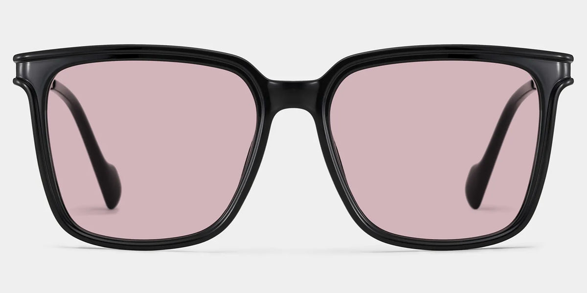 Thin Black Frame Glasses With Square Shape