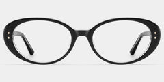 Lennon Black Oval Glasses | Retro Varsity Athleisure
