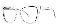 New White-Black Color for Shanell Acetate Eyeglasses  | Zeelool Optical