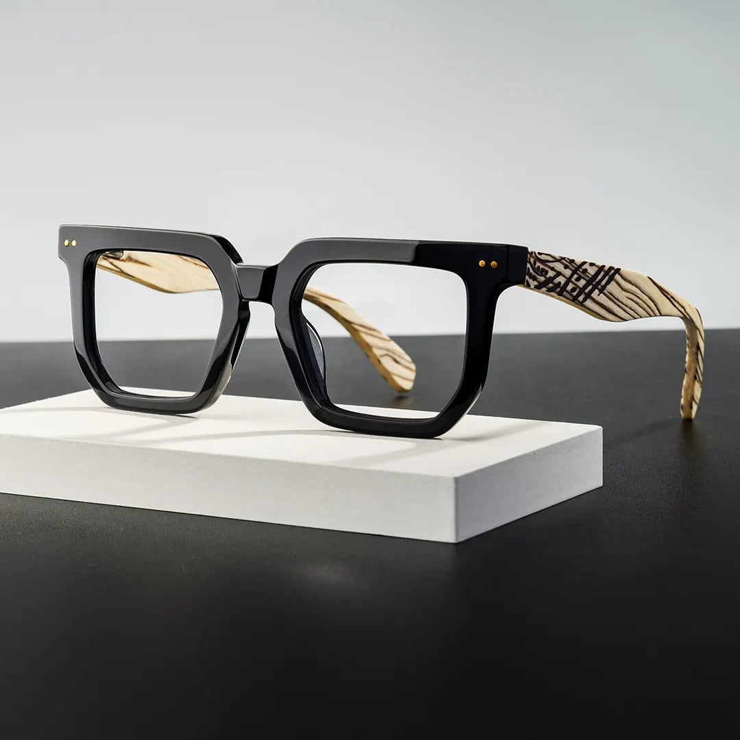 Square Black Frame Glasses - Full Frame Men's Glasses