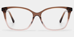Finnian Square Clear Brown Glasses Frames with Glitter Fabric | ZEELOOL