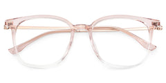 Cora Square Pink Frame Eyeglasses for Woman| ZEELOOL