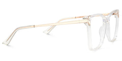 Tricee Square Clear Glasses With Gold Arms For Women | Zeelool