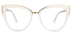 Ruiz Cateye White Glasses | Zeelool Glasses