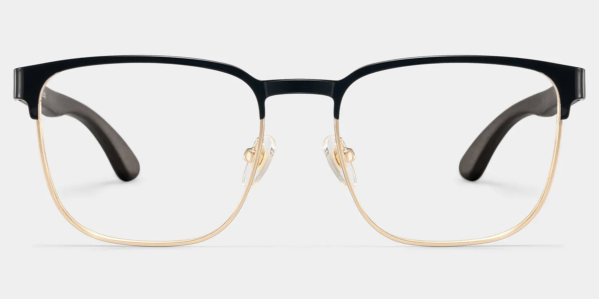 Luke black and gold browline glasses Online | ZEELOOL