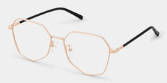 Bivins Geometric Gold Thin Frame Glasses | Zeelool