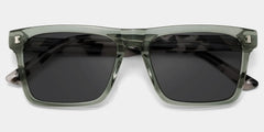 Rectangle Gray Green Eyeglasses- Henry Acetate Frame Glasses