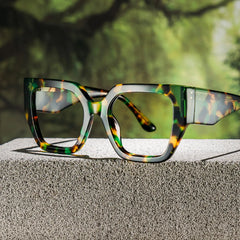 Viva Green Tortoise Frame Glasses with Square Frame Online | ZEELOOL