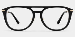 Isabelle Black Aviator glasses | Varsity Athleisure Stripe