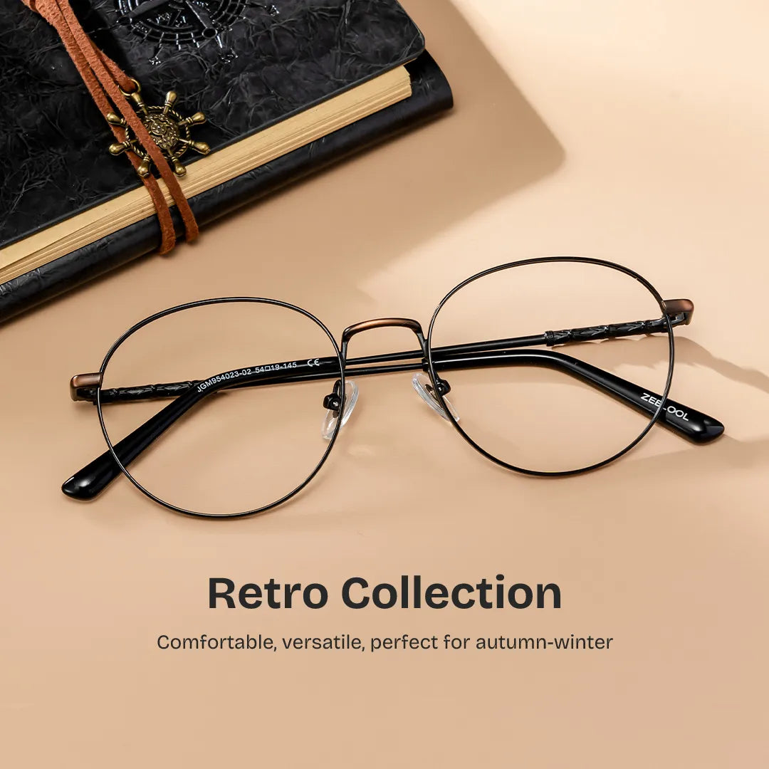 Ian Brown Frame Glasses with Round Frame Online | ZEELOOL