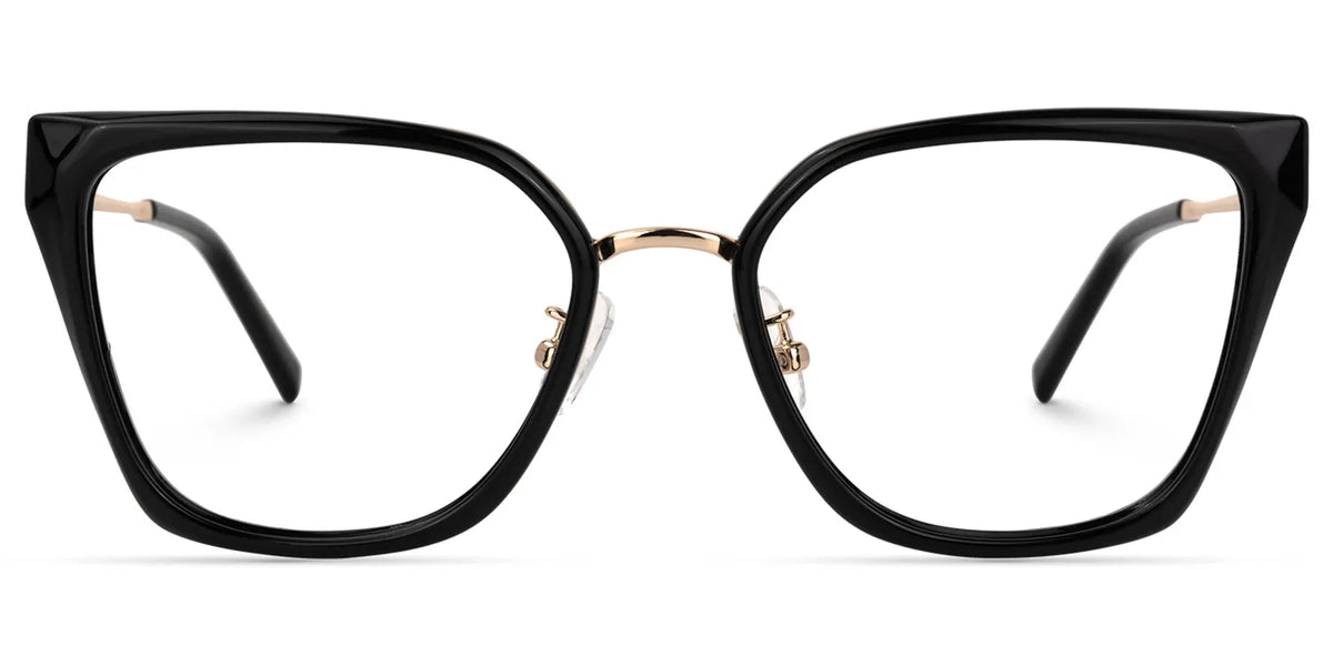Martine Square Black Eyeglasses and Glasses Frames