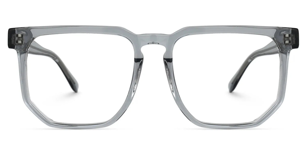 Matherne Square Clear Gray Eyeglasses | Zeelool Optical