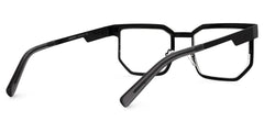 Barber Geometric Black Glasses | Zeelool Glasses