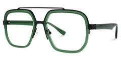Ace Aviator Green Frame Glasses for Men | Zeelool