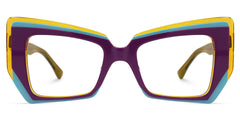 Verdejo Geometric Purple Eyeglasses and Glasses Frame