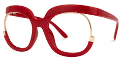 Darice Round Red Eyeglasses and Thick Glasses Frames