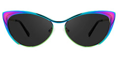 Ellen Cateye Blue-Green Sunglasses | Zeelool Glasses