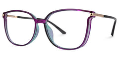 Rodz Square Purple Frame Glasses | Zeelool
