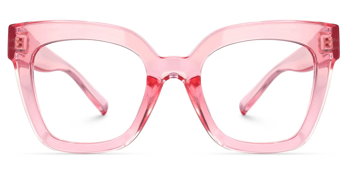 Malcolm Pink Translucent Glasses with Square Frames