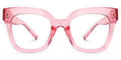 Malcolm Pink Translucent Glasses with Square Frames
